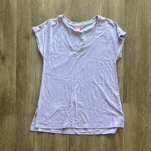 Lilly Pulitzer Inara Short Sleeve Top Lilac Verbena Size XS